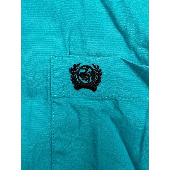 Cinch Men's Long Sleeve Blue Western Button Up Shirt - Size L - Picture 2 of 5